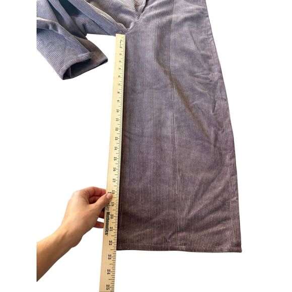 Anthropologie Where Mountains Meet Calder Pants size 2 Mauve Corduroy Cropped Wi - Picture 7 of 9